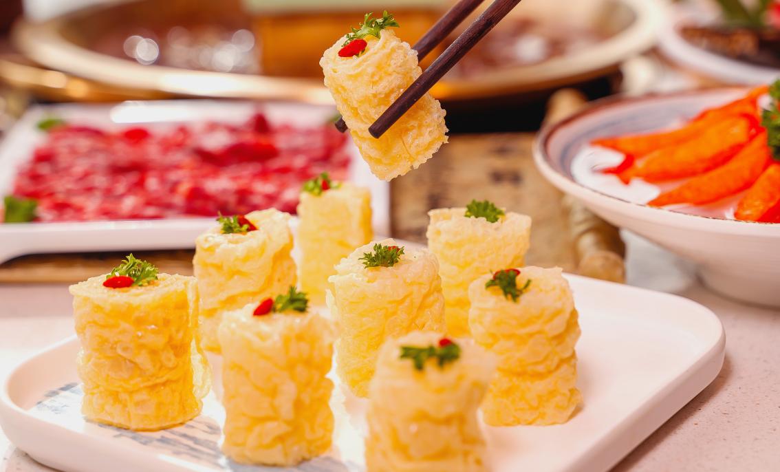 正宗重慶火鍋店，必備的五道素菜品，第一道就是必備！